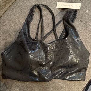 Black Snake Print Sports Bra Senita size medium